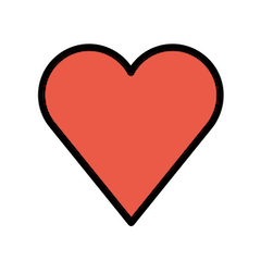 Herz (Kartenfarbe) Emoji Openmoji