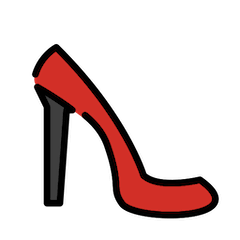 👠 High-heeled Shoe Emoji in Openmoji