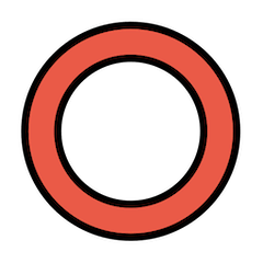 Hollow Red Circle Emoji in Openmoji