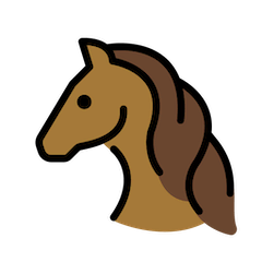 Tête de cheval Émoji Openmoji