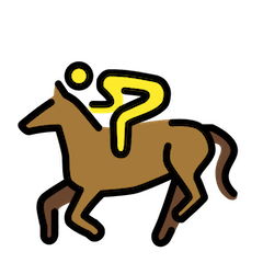 🏇 Jockey auf Rennpferd Emoji auf Openmoji