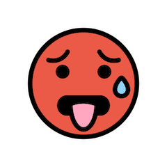 Überhitztes Gesicht Emoji Openmoji
