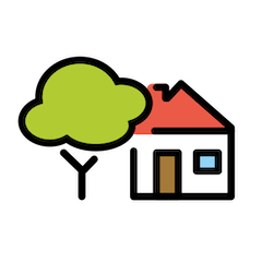 Casa com jardim Emoji Openmoji