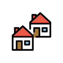 🏘️ Grupo de casas Emoji en Openmoji