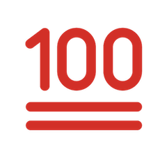 Símbolo de cien puntos Emoji Openmoji