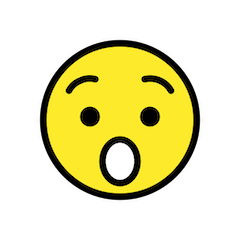 Hushed Face on Openmoji