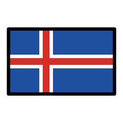 Bandeira da Islândia Emoji Openmoji