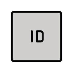 Знак «ID» на английском Эмодзи в Openmoji