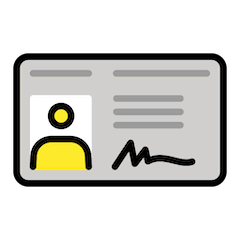 Удостоверение личности on Openmoji