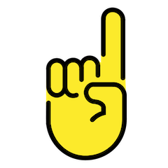 Указательный палец, направленный вверх Эмодзи в Openmoji