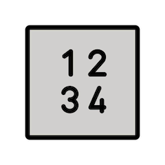 Simbolo di input per numeri Emoji Openmoji