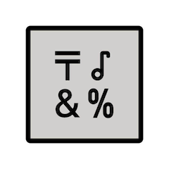 Símbolo de entrada con símbolos Emoji Openmoji