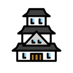 Castelo japonês Emoji Openmoji