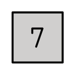 Tecla do número sete Emoji Openmoji