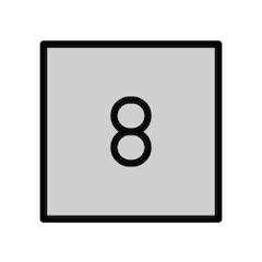 8️⃣ Tecla do número oito Emoji nos Openmoji