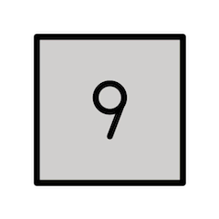 Tecla del número nueve Emoji Openmoji