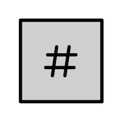 Simbolo del cancelletto Emoji Openmoji