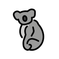 Cara de coala Emoji Openmoji