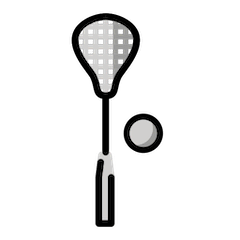 Клюшка и мяч для лакросса Эмодзи в Openmoji