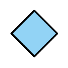 🔷 Rombo blu grande Emoji su Openmoji