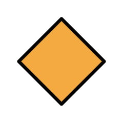 Losango cor de laranja grande Emoji Openmoji