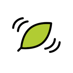 Leaf Fluttering in Wind Emoji in Openmoji