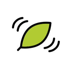 Leaf Fluttering in Wind on Openmoji