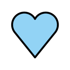 Ljusblått Hjärta on Openmoji
