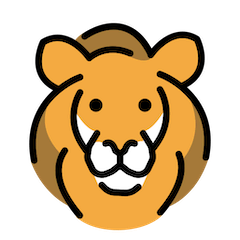 Cara de león Emoji Openmoji