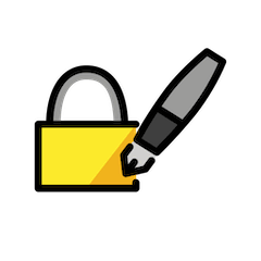 🔏 Lucchetto con penna stilografica Emoji su Openmoji