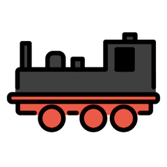 Locomotora de vapor Emoji Openmoji