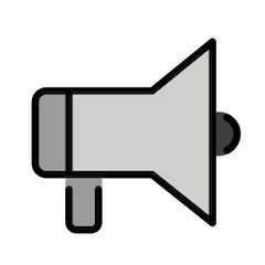 Megáfono para anuncios públicos Emoji Openmoji