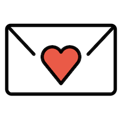 Carta de amor Emoji Openmoji