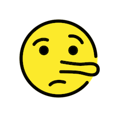 🤥 Cara de mentiroso Emoji nos Openmoji