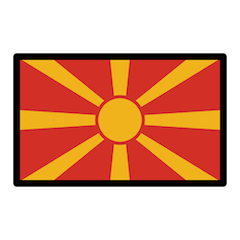 Bandera de Macedonia del Norte Emoji Openmoji