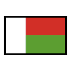 Bandera de Madagascar Emoji Openmoji