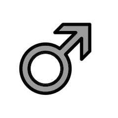♂️ Símbolo De Masculino Emoji nos Openmoji