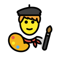 👨‍🎨 Hombre artista Emoji en Openmoji