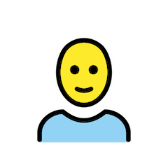 Uomo calvo Emoji Openmoji