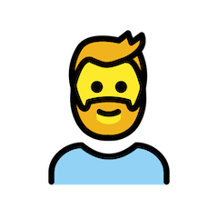 Pessoa com barba Emoji Openmoji