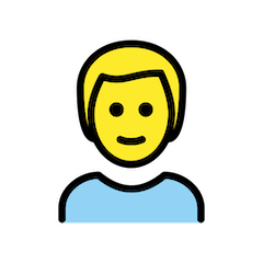 Homme aux cheveux blonds on Openmoji