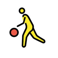 Homem jogando basquete on Openmoji