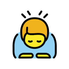 Hombre haciendo una reverencia Emoji Openmoji