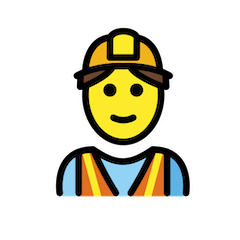 Man Construction Worker Emoji in Openmoji