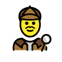 Detetive (homem) Emoji Openmoji