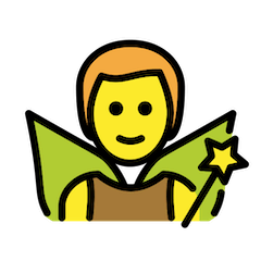 Man Fairy Emoji in Openmoji