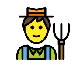 Man Farmer Emoji in Openmoji