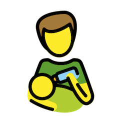 👨‍🍼 Hombre alimenta a bebé Emoji en Openmoji