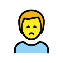 Hombre con el ceño fruncido Emoji Openmoji
