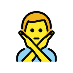 🙅‍♂️ Homem a fazer o gesto de não Emoji nos Openmoji